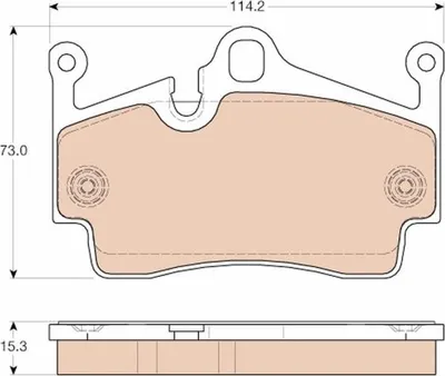 Produktbild von TRW Bremsbeläge Satz Hinten für PORSCHE BOXSTER (987) GDB1961