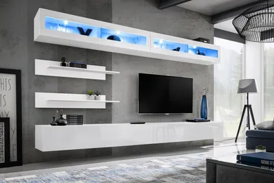 Produktbild von Modern Wohnzimmer Set 6 tlg 2x TV-Ständer Design Wandschrank  Neu Holz Möbel