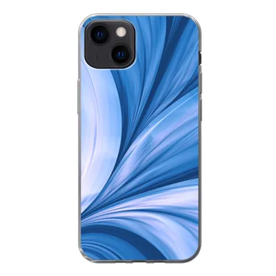 Produktbild von MuchoWow® Handyhülle Schutzhülle Hülle für iPhone 13 Blau - Abstrakt - Design Silikon Softcase Handy Hülle - Karteninhaber