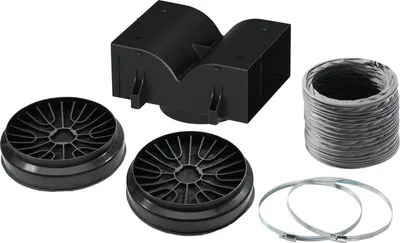 Produktbild von Neff Z51EIU1X1, Abluftset für Dunstabzugshaube, Schwarz, Edelstahl, 2,02 kg, 365 mm, 455 mm, 350 mm