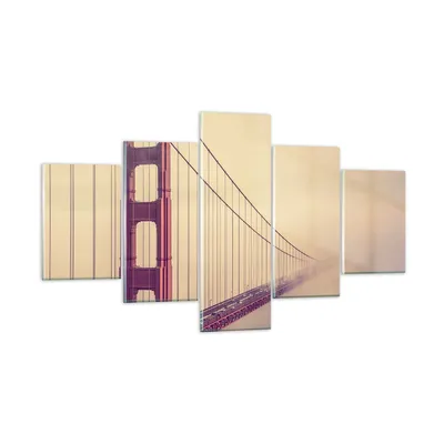 Produktbild von Bilder auf glas - Brücke Autobahn Infrastruktur - 125x70cm - Glasbilder - Wandbilder - Kunstdruck - zum Aufhängen bereit - Wanddekoration aus Glas - Glas Bilder - Wandbild auf Glas - GEA125x70-3071