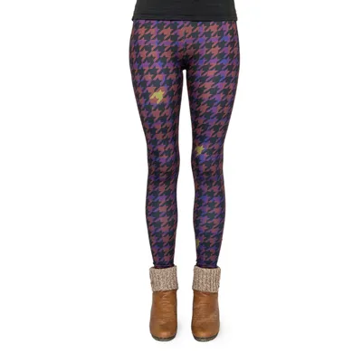 Produktbild von cosey - Business Line Leggings (Einheitsgröße) - Design Hahnentritt Schwarz-Lila