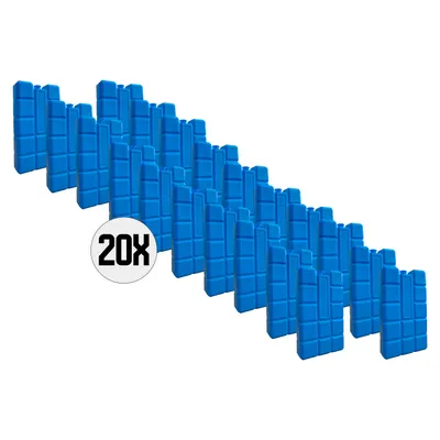 Produktbild von DULA Kühlelemente - Blau - 20 Stück - 400 Gramm - 16x9x3,2cm