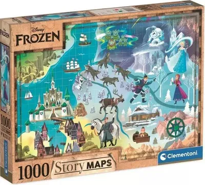 Zdjęcie produktu dla Puzzle 1000 elementw. Story Maps. Kraina Lodu