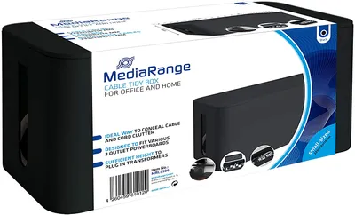 Obrázok produktu pre MediaRange Kabelbox klein 223x118x114mm schwarz