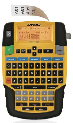 Produktbild von DYMO RHINO 4200, QWERTY, Schwarz, Gelb