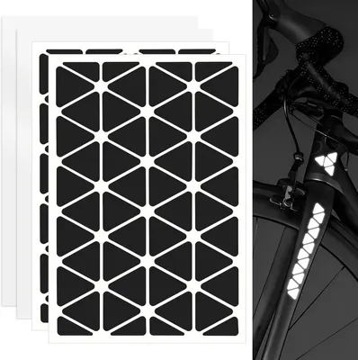 Produktbild von Reflektor-Aufkleber-Set – Selbstklebend für Fahrrad, Helm, Kinderwagen, Roller, Motorrad – Reflektoren für die Dunkelheit