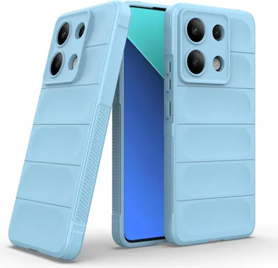 Produktbild von Handy Hülle für Xiaomi Redmi Note 13 Grip Case Cover Schutzhülle Softgrip Farbe: Hellblau