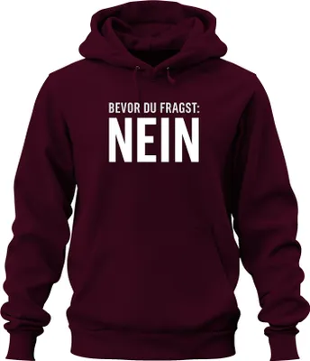 Obrázek produktu pro Než se zeptáš No funny sarcastic cheeky saying gift uni hoodie mikina s kapucí, Burgundy, M