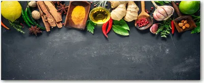 Produktbild von Tulup® Leinwandbild - 125x50 cm - Wandkunst - Drucke auf Leinwand - Leinwanddruck  - Essen & Getränke - Mehrfarbig - Kräuter Gewürze