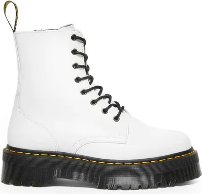 Produktbild von Dr Martens Jadon Smooth 8 Ösenschnürbare Plateaustiefel Weiß – 5 UK / Weiß