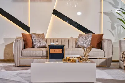 Zdjęcie produktu dla Stoliki Kawowe Do Salonu Designerski Stolik Drewniany Beżowy Styl Nowoczesne Luksusowe Stoliki