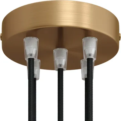 Immagine prodotto di Creative-Cables Kit rosone cilindrico in Metallo a 5 Fori - Conico, Bronzo satinato
