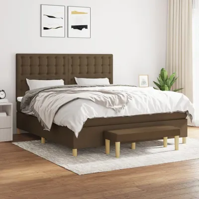Produktbild von Möbel Boxspringbett mit Matratze Dunkelbraun 160x200 cm Stoff - Klassische Betten 3137488