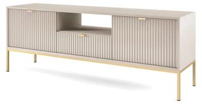 Produktbild von Selsey Vellore – TV-Lowboard mit Schublade und goldenem Gestell, Kaschmir, 154 cm