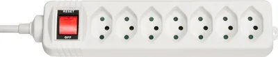 Zdjęcie produktu dla Lindy 73168, Wewnętrzna, Biały, 7 x gniazdo sieciowe, 2300 W, -4 - 40 °C