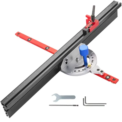 Image de Gabarit d'onglet VEVOR Scie circulaire de table 450 mm Miter Gauge Mise à longueur Guide d'angle