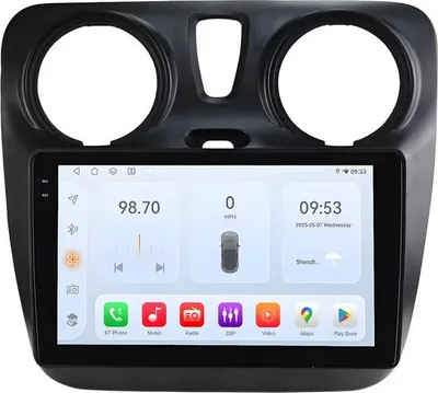 Produktbild von Autoradio mit Bluetooth und CarPlay für Renault Dokker/Lodgy und Dacia (2012–2021) – kompatibel mit Apple und Android – Stereoanlage mit Navigationssystem – 3 GB RAM, 32 GB Speicher