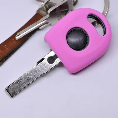 Produktbild von Auto Schlüssel Hülle Silikon Schutz Cover Rosa kompatibel mit VW SEAT Skoda alle Modelle Startschlüssel