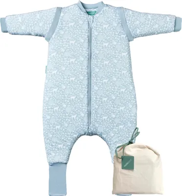 Produktbild von molis&co. Baby-Schlafsack mit Füßen, abnehmbare Ärmel und Socken. 2.5 TOG. Ideal für die Übergangszeit und den Winter. 100% Baumwolle ( 100). (Woodland, 70 cm (1 Jahr))