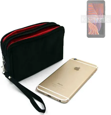 Produktbild von K-S-Trade Schutz Hülle Handy Hülle kompatibel mit Samsung Galaxy XCover 5 Gürteltasche Travelbag Handytasche mit Zusatzfächern, schwarz