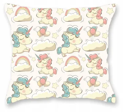 Produktbild von Strefa Spania Kinder Kissenhülle Baumwolle 40x40 Einhörner