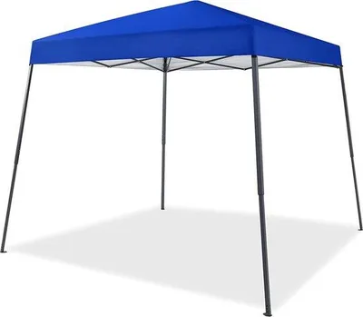 Image de Tente pop-up imperméable pour le jardin avec 4 sacs de sable, comprenant une tente de réception avec accessoires et un sac de transport, bleue