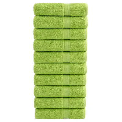 Produktbild von Premium-Handtücher SOLUND 10 Stk. Apfelgrün 50x100 cm 600 g/m²