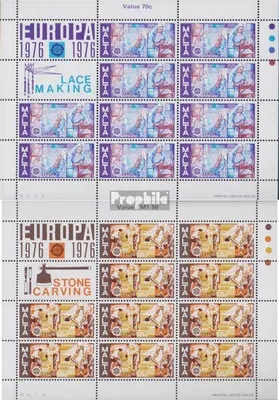 Produktbild von Briefmarken Malta 1976 Mi 532Klb-533Klb Kleinbögen (kompl.Ausg.) postfrisch Kunsthandwerk