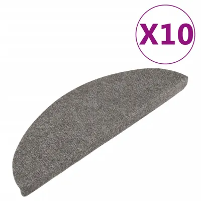 Image de vidaXL Tapis de sol auto-adhésifs 10 pcs. Gris 56x17x3 cm