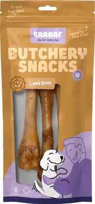 Productafbeelding van Braaf Hondensnoepjes, Butchery Lamsbotten, 3 stuks