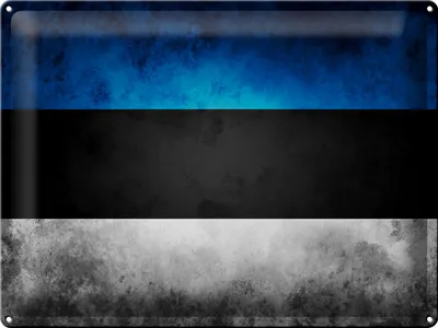 Produktbild von Blechschild Flagge Estland, 40 x 30 cm, Blechschilder Fahne Nationalität