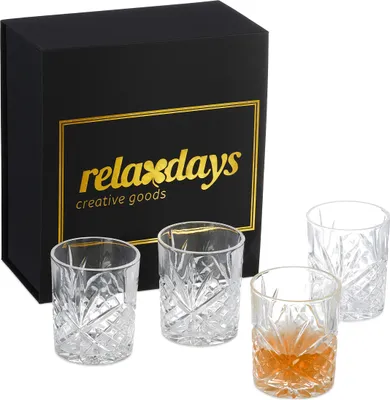 relaxdays 4er Set Whisky Gläser