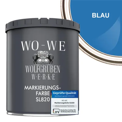 Produktbild von Markierungsfarbe Fahrbahnmarkierung Strassenmarkierungsfarbe SL820 BLAU - 750ml