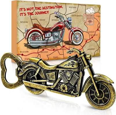Zdjęcie produktu dla YULARA motocyklowy otwieracz do butelek piwa prezent dla mężczyzn w stylu retro przenośny odlew ze stopu aluminium
