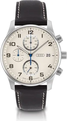Produktbild von Original Audi Chronograph, Herren, silber/beige, Herrenuhr, Armbanduhr
