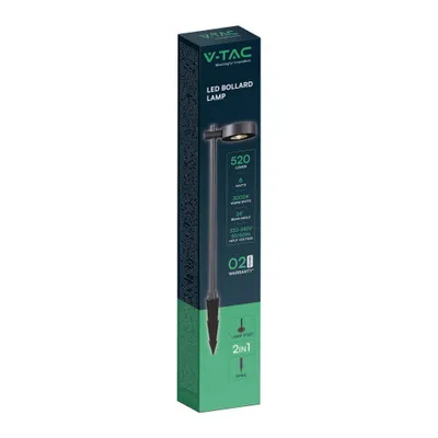 Immagine prodotto di V-TAC VT-11107 Lampada led da Giardino con picchetto lampioncino viale segnapassi 6W colore nero h102cm luce 4000k IP65 sku 6839