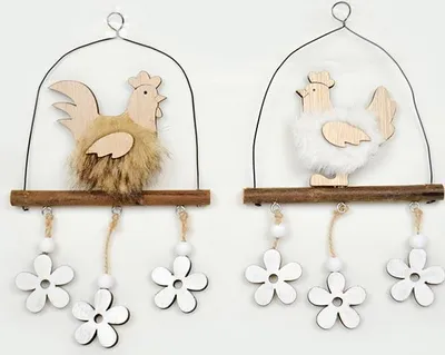 Produktbild von Metalldrahtaufhänger mit Huhn XL 20x12cm