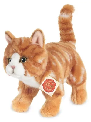 Produktbild von Teddy Hermann Katze rot getigert stehend 20 cm