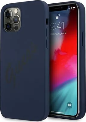 Immagine prodotto di Guess Guhcp12Mlsvsbl Custodia rigida per Iphone 12/12 Pro 6.1 Blue/Blue Script Vintage