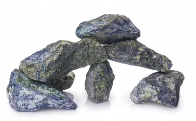 Produktbild von Aquarium Steine Green Rock Set Naturstein 1 kg, grün, als Aquarium Deko und Felsen für Aquascaping, Tanganika und Malawi