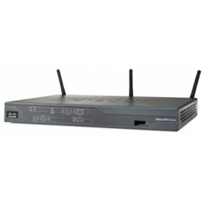 Produktbild von Cisco 881, IEEE 802.11b, IEEE 802.11g, IEEE 802.11n, 10/100/1000Base-T(X), IOS, 128-bit AES, 192-bit AES, 256-bit AES, 3DES, DES, WEP, WPA, WPA2, Schwarz, Blau, Ethernet (RJ-45)