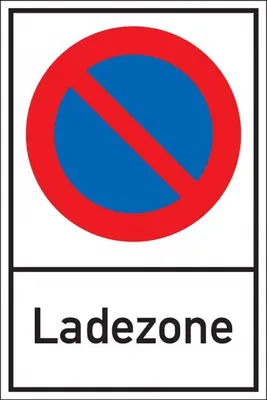 Produktbild von Dreifke® Schild I Parkverbotsschild Ladezone, Aluminium, 400x600mm