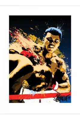 Produktbild von Muhammad Ali Zugestochen, Kunstdruck