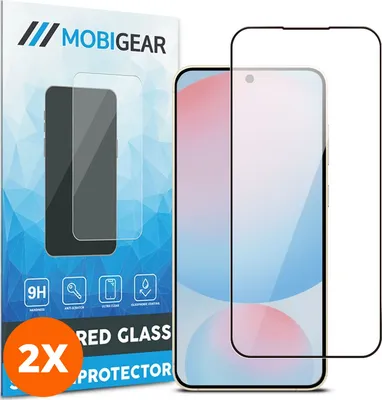 Produktbild von Mobigear Premium 4.99 Samsung Galaxy S24 FE Panzerglas Gehärtetes Glas Displayschutz - Hüllenfreundlich (2er Pack)