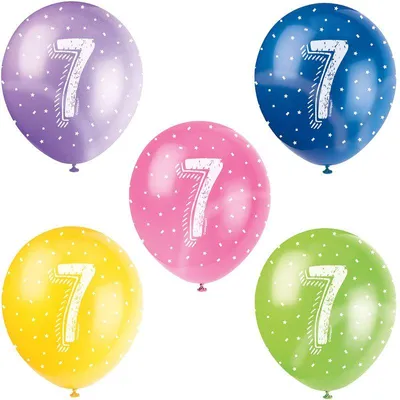 Produktbild von 5 Luftballons 7. Geburtstag