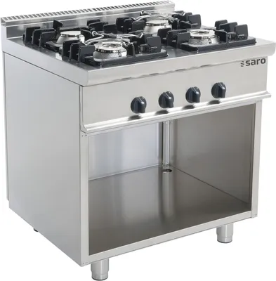 Image de Cuisinière à gaz à fond ouvert, modèle E7/Kupg4Ba, dimensions : L 800 x P 700 x H 850
