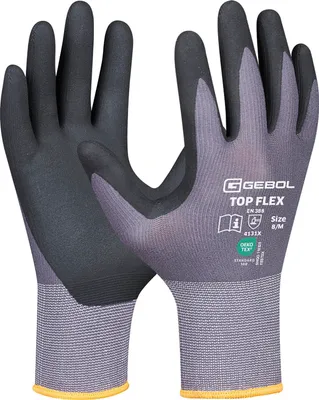 Produktbild von Gebol Arbeitshandschuhe Gr 9 - Montagehandschuhe Nitril mit hohem Tragekomfort und Atmungsaktivität - 1 Paar