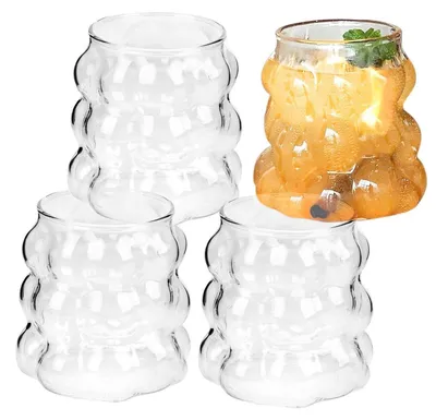 Produktbild von Bubble Gläser 350ml Borosilikatglas 4 Stück Traubenform Design