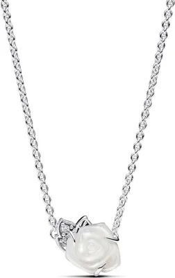 Immagine prodotto di Pandora 393206C01-45 - Collana "Rosa bianca in fiore